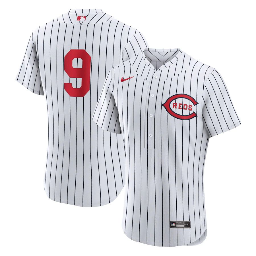 Men Cincinnati Reds #9 Mike Moustakas Nike White 2022 MLB at Field of Dreams Game Authentic Player Jersey->cincinnati reds->MLB Jersey